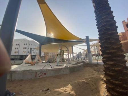 مظلات شد إنشائي | اسعار تفصيل مظلة شراع الرياض